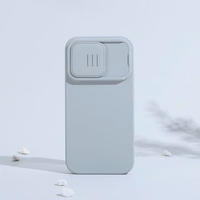 Nillkin CamShield Silky Silikoninis dėklas iPhone 14 Pro Max silikoninis dėklas su kameros apsauga mėlynas