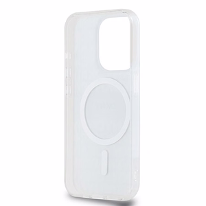 DKNY IML mono ir dryžuotas magnetinis dėklas telefonui iPhone 15 Pro – smėlinis