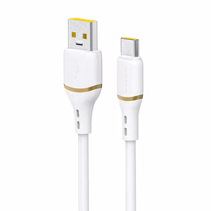 Dudao L25T USB-A - USB-C Силиконовый кабель 5A 1м - белый