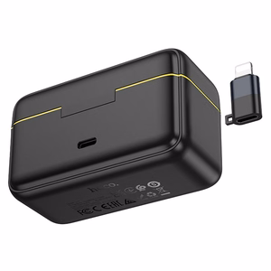 Belaidis segtukas mikrofonas Lightning / USB C Hoco 2 vnt. L17 juodas