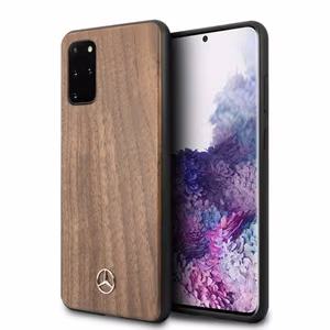 Mercedes Wood Line Walnut dėklas telefonui Samsung Galaxy S20+ – rudos spalvos