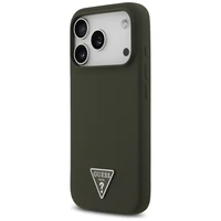 Guess Silicone Triangle Logo MagSafe Case for iPhone 17 Pro - Green