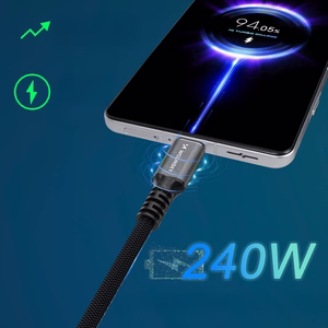 Wozinsky WPS-UY41S USB-C Thunderbolt 4 kabelis 240W 1m 4K - juodas