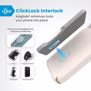 Speck Presidio2 Pro dėklas su MagSafe ir ClickLock, skirtas iPhone 16, „Bleached Bone/Heirloom Gold“