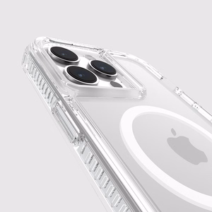 Case-Mate Ultra Tough+ D3O MagSafe dėklas, skirtas iPhone 15 Pro Max, skaidrus