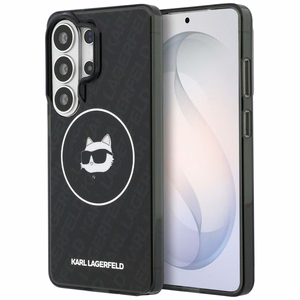 Karl Lagerfeld dėklas IML Repeated Choupette MagSafe skirtas Samsung Galaxy S26 Ultra juodas