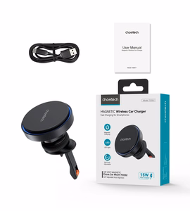 Automobilinis laikiklis-įkroviklis Choetech T205-F MagSafe 15W juodas