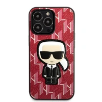 Karl Lagerfeld KLHCP13XPMNIKPI Dėklas telefonui iPhone 13 Pro Max 6.7" - raudonas (m) Monogram Ikonik Patch