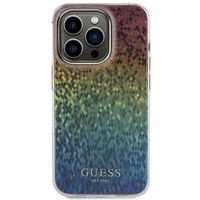 Guess IML Faceted Mirror Disco Iridescent dėklas telefonui iPhone 14 Pro - įvairiaspalvis
