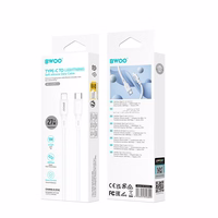 BWOO silikoninis laidas X329CL 27W USB-C - lightning 1m baltas