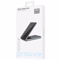 Proove belaidis įkroviklis Metal Edge 3 in 1 pilkas