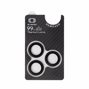 Grūdintas stiklas Tel Protect Titanium objektyvo 99% AR Aramid serija kamerai Iphone 16 Pro/16 Pro Max (3 vnt.)