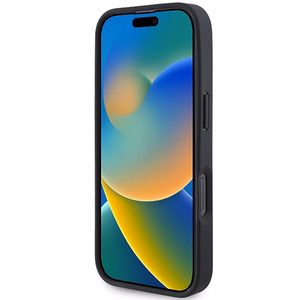 BMW Signature Odinis Dėklas su Linijų Raštu iPhone 16 Pro - Juodas