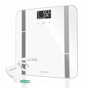 Cecotec Surface Precision 9400 Full Healthy – išmaniosios svarstyklės, iki 180 kg, 100 g tikslumas, baltos spalvos