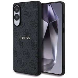 Guess 4G Ring Classic Logo MagSafe Case for Samsung Galaxy S25 Edge - Black