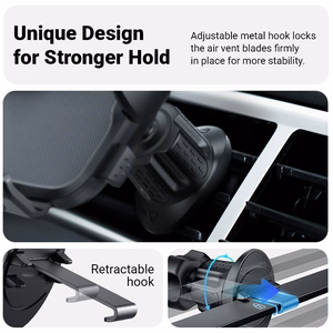 Crong Carclip Air Vent universal car phone mount, black