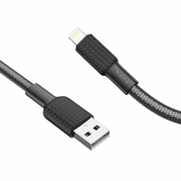 Kabelis USB A į Lightning Hoco 2,4A 1 m X69 juodas baltas
