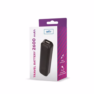 Setty Power Bank 2600 mAh Mini - Black