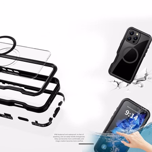 Vandeniui atsparus dėklas SHELLBOX GT, suderinamas su MagSafe, skirtas IPHONE 16 Pro Max, juodas