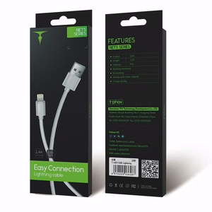 CABLE T-PHOX NETS LIGHTNING WHITE 3A ; PVC ; 1,2M