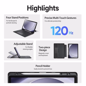 Dux Ducis "DK Series" Wireless Keybard for Samsung X210 / X216 / X218 Tab A9 Plus 11 Black