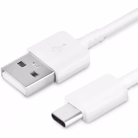Samsung EP-DG970BWE USB-A – USB-C kabelis 1.5m (OOB didmeninė – pakaitinė pakuotė) – baltas