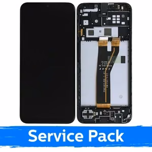 LCD Display Compatible With Samsung M146 M14 5G Black With Frame (Service Pack)