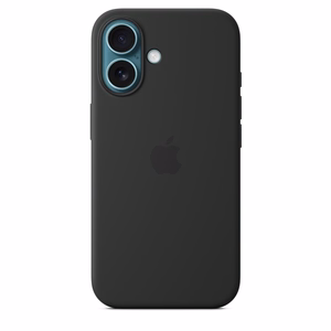 Apple Silicone Case - silikoninis dėklas su MagSafe, skirtas iPhone 16, juodas