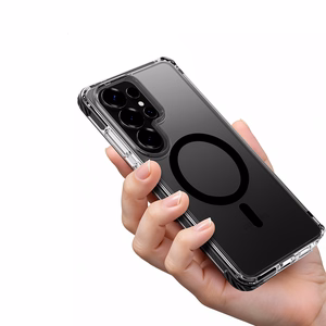 Rock Crystal Clear Magnetic Series dėklas skirtas Samsung Galaxy S26 Plus skaidrus juodas