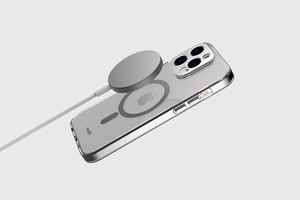 Moshi iGlaze dėklas, skirtas iPhone 14 Plus, suderinamas su MagSafe, skaidrus su „Sunset Gold“ spalvos detalėmis