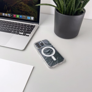 Itin skaidrus "Samsung Galaxy A57" dėklas, suderinamas su "MagSafe" - skaidrus