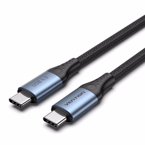 Vention USB 4.0 5A 40Gbps USB-C į USB-C laidas, pintas, 1 m