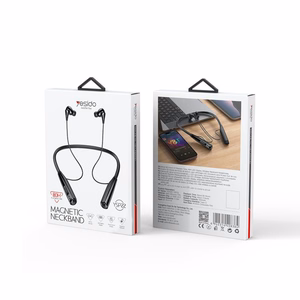 YESIDO SPORTS HEADPHONES YSP22 BT 5.3 500mAh LED BELAIDIS juodas