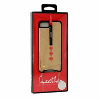 Dėklas IPHONE XS MAX – Paprastas odinis dėklas – auksinis