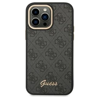 Guess GUHCP14XHG4SHK iPhone 14 Pro Max 6.7" juodas / juodas dėklas telefonui (m) 4G su vintagine aukso logotipo dizainu