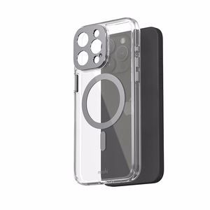 Moshi iGlaze MagSafe dėklas, skirtas iPhone 15 Pro Max, „Meteorite Gray“ spalvos