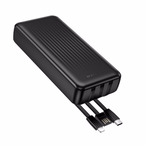 Borofone Power Bank 20000mAh BJ79A Clever - USB -  with Type C and Lightning cables black