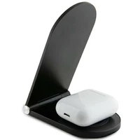 "Ferrari" spausdintas logotipas MagSafe sulankstomas 2in1 15W indukcinis įkroviklis - juodas