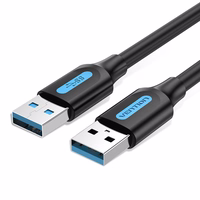 Vention CONBD USB kabelis USB 3.2 Gen 1 (3.1 Gen 1) 0,5 m USB A Juoda