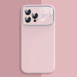 Minkštas silikoninis dėklas objektyvui Iphone 14 Pro šviesiai rožinė