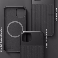 ATOM STUDIOS dėklas SPLIT WOOD FIBRE MAGSAFE IPHONE 13 juodas