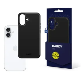 3mk Hardy Apple Silky Leather Magnetinis dėklas telefonui Apple iPhone 16 Plus - juodas