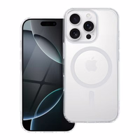 Dėklas telefonui Drop Glue spalvotas žiedinis magnētinis dangtelis suderinamas su MagSafe, skirtas IPHONE 14 PRO MAX, baltas