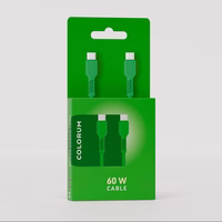 COLORUM laidas USB-C - USB-C 1,8m 3A CK60-CC-04 xGreen
