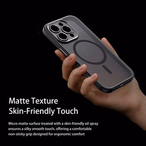 Rock Guard Touch Matte Series Magnetinis dėklas telefonui Iphone 16 pilkas