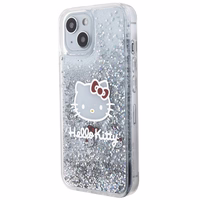 Hello Kitty skysto blizgučių pakabukai Kitty Head dėklas telefonui iPhone 14 - sidabrinis