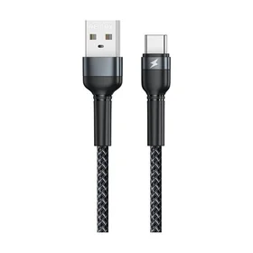 USB kabelis Remax RC-124a USB-A to USB-C 1.0m juodas
