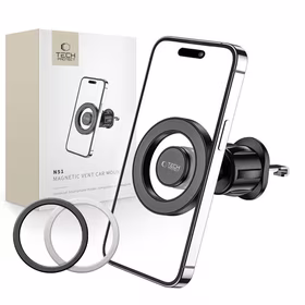 Tech-Protect N51 automobilinis laikiklis telefonui su MagSafe ventiliacijos angai - juodas