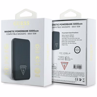 Guess Grained Triangle isorine baterija su MagSafe 5000mAh 15W USB-C - melyna