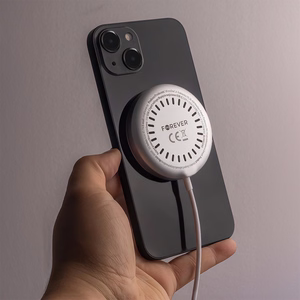 "Forever MAWC-300" magnetinis belaidis įkroviklis Qi2 15W sidabrinis